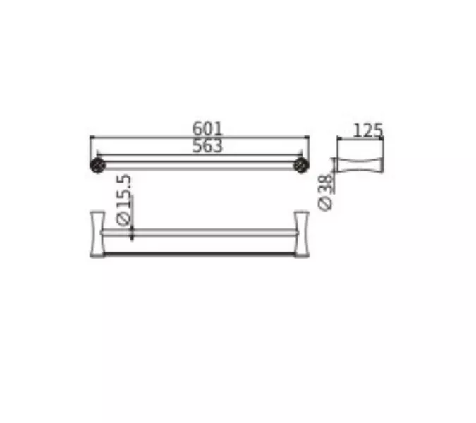 Полотенцедержатель Ceramalux VIRGINIA 94309A, изображение 2