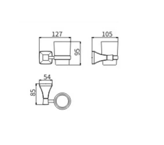 Стакан стекло Ceramalux DOMINO 95402, изображение 2