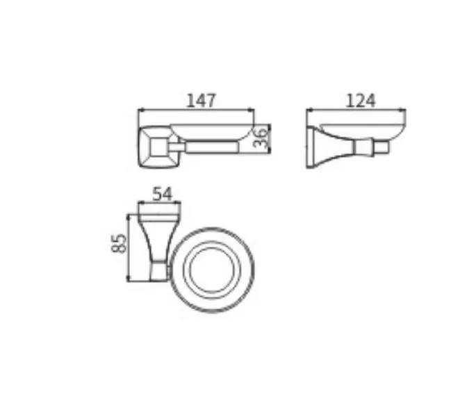 Мыльница стекло Ceramalux DOMINO 95404, изображение 2