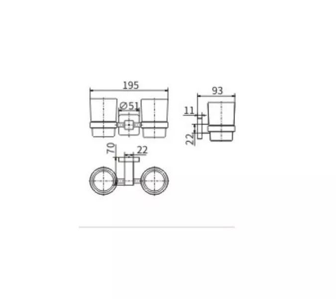 Стакан двойной стекло Ceramalux QUADRO 61903, изображение 2