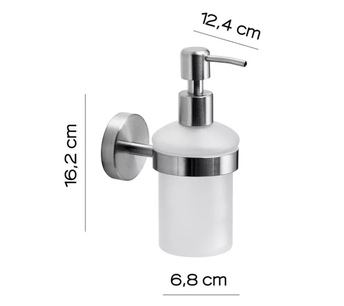 Gedy G-Project  настенный стеклянный дозатор, хром, изображение 2