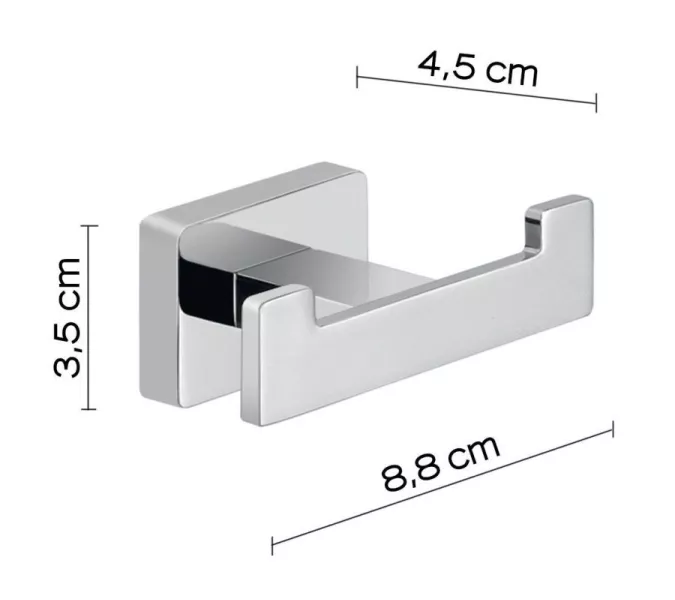 Gedy G-Atena  крючок двойной , хром, изображение 2