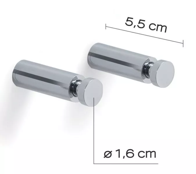 Gedy  пара длинных крючков   хром, изображение 2