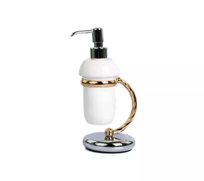 Stil Haus Giunone  настольный керамический дозатор   хром - золото