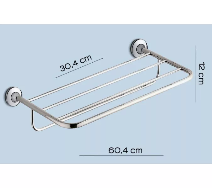 Gedy  двойная полка для полотенец  5 держателей   хром, изображение 2