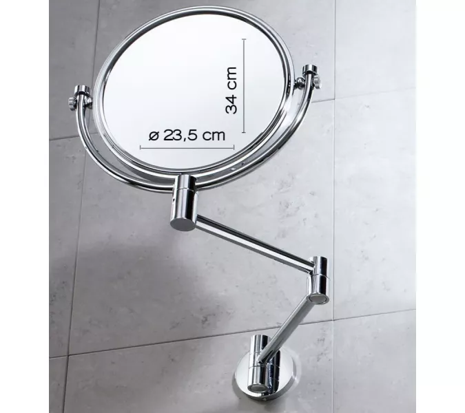 Gedy G-Michel настенное косметическое зеркало с 2-х кратным увеличением , хром, изображение 2