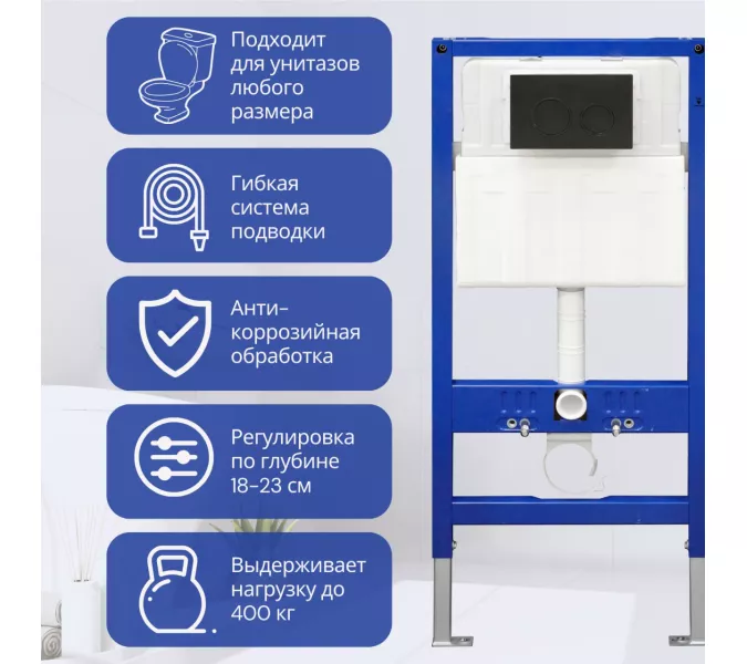 Инсталляция ACWEN для подвесного унитаза, изображение 2