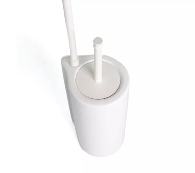Stil Haus Hashi  cтойка: бумагодержатель + ерш керамический   белый матовый - белая керамика, изображение 3