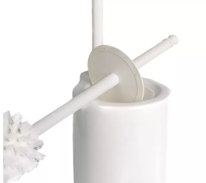 Stil Haus Hashi  cтойка: бумагодержатель + ерш керамический   белый матовый - белая керамика, изображение 5