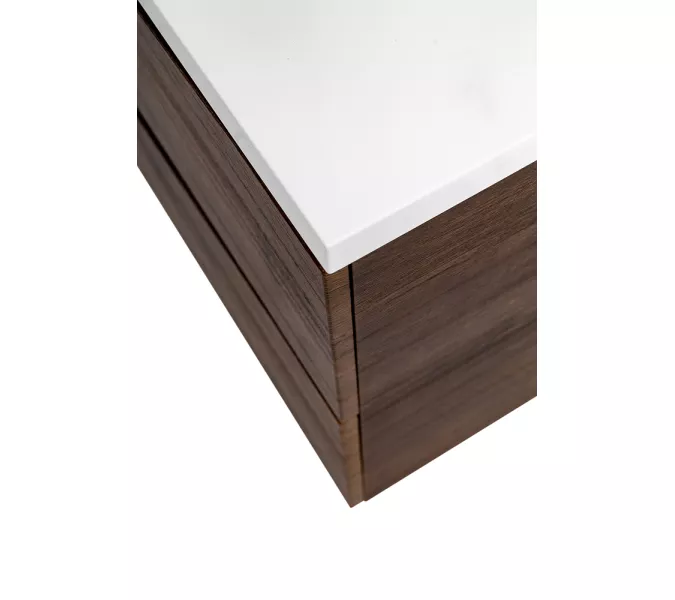 Тумба подвесная BelBagno MARINO Rovere Moro, раковина белая/черная, Выбрать цвет: дуб темный, Выбрать размер: 120, Внешний вид: с белой раковиной, изображение 8