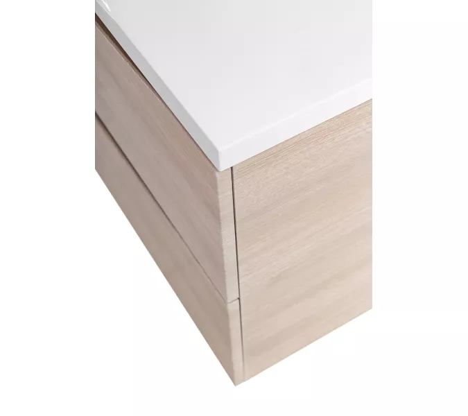 Тумба подвесная BelBagno MARINO Rovere Grigio, раковина белая/черная, Выбрать цвет: дуб серый, Выбрать размер: 120, Внешний вид: с белой раковиной, изображение 8