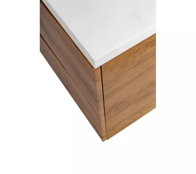 Тумба подвесная BelBagno MARINO Rovere Nature, раковина белая/черная, Выбрать цвет: Дуб Натуральный, Выбрать размер: 120, Внешний вид: с белой раковиной, изображение 8