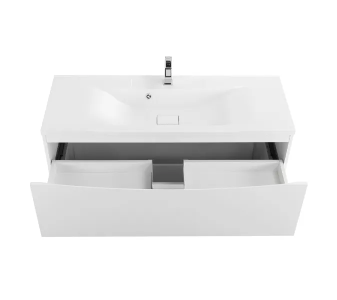 Тумба напольная с белой/черной раковиной BelBagno MARINO Bianco Lucido, Выбрать цвет: Белый глянец, Выбрать размер: 120, Внешний вид: с белой раковиной, изображение 7