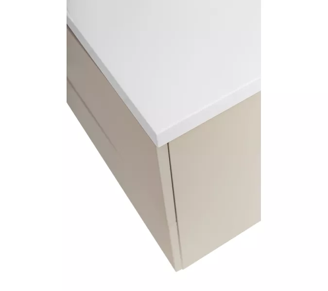 Тумба подвесная BelBagno MARINO Crema Opaco, раковина белая/черная, Выбрать цвет: Кремовый матовый, Выбрать размер: 120, Внешний вид: с белой раковиной, изображение 8