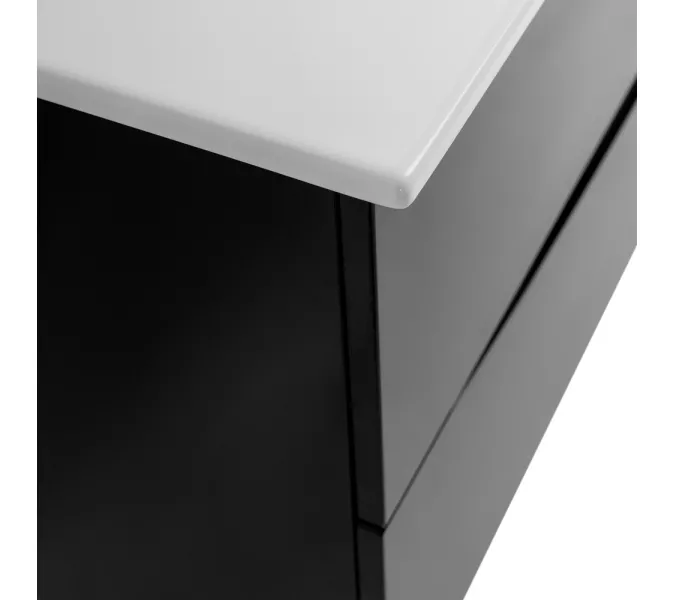 Тумба с раковиной подвесная BelBagno MARINO-CER-N Nero Lucido, Выбрать цвет: Черный глянец, Выбрать размер: 120, Внешний вид: с белой раковиной, изображение 6