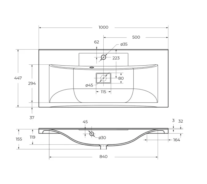 Тумба подвесная BelBagno MARINO Rovere Cillegio, раковина чёрная, Выбрать цвет: Дуб вишневый, Выбрать размер: 100, Внешний вид: с черной раковиной, изображение 11