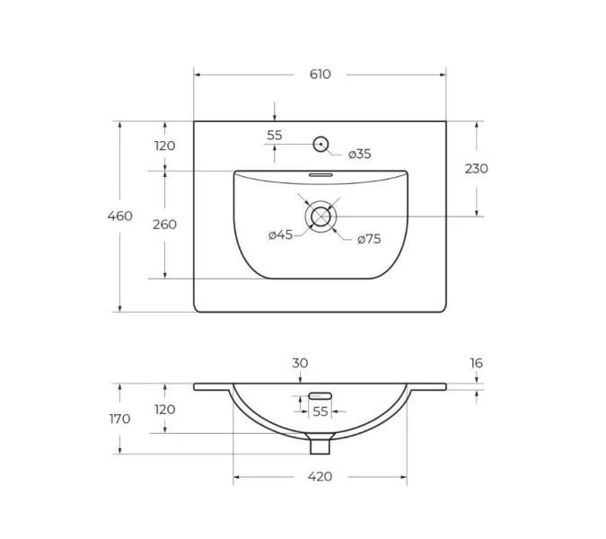 Тумба с раковиной подвесная BelBagno MARINO-CER-N Rovere Rustico, Выбрать цвет: Дуб рустикальный, Выбрать размер: 60, Внешний вид: с белой раковиной, изображение 11