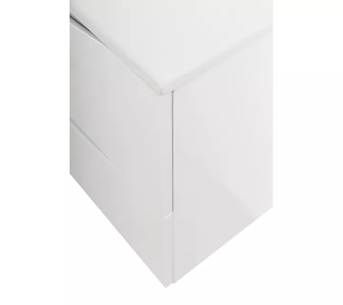 Тумба подвесная BelBagno MARINO Bianco Lucido, раковина чёрная/белая, Выбрать цвет: Белый глянец, Выбрать размер: 50, Внешний вид: с белой раковиной, изображение 8