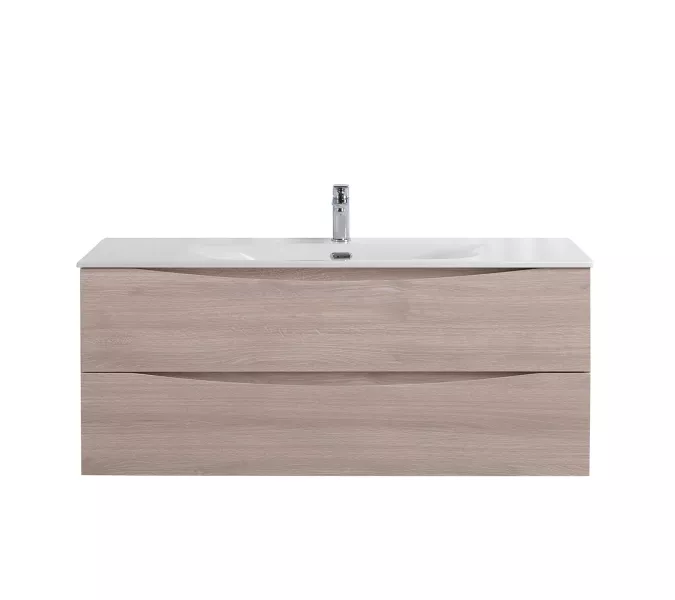 Тумба с раковиной подвесная BelBagno MARINO-CER-N Rovere Grigio, Выбрать цвет: дуб серый, Выбрать размер: 120, Внешний вид: с белой раковиной