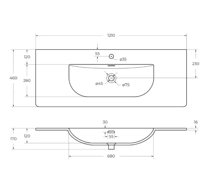 Тумба с раковиной подвесная BelBagno MARINO-CER-N Rovere Grigio, Выбрать цвет: дуб серый, Выбрать размер: 120, Внешний вид: с белой раковиной, изображение 11