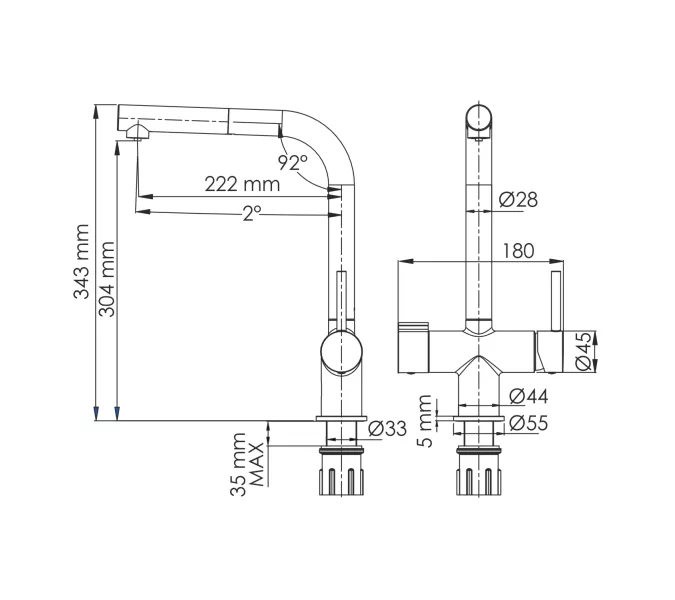 WasserKRAFT A8977 Смеситель для кухни под фильтр, Выбрать цвет: Золото, изображение 4
