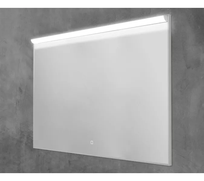 Зеркало BelBagno в алюминиевой раме с подсветкой с сенсорным выключателем UNO, Выбрать размер: 100, изображение 2