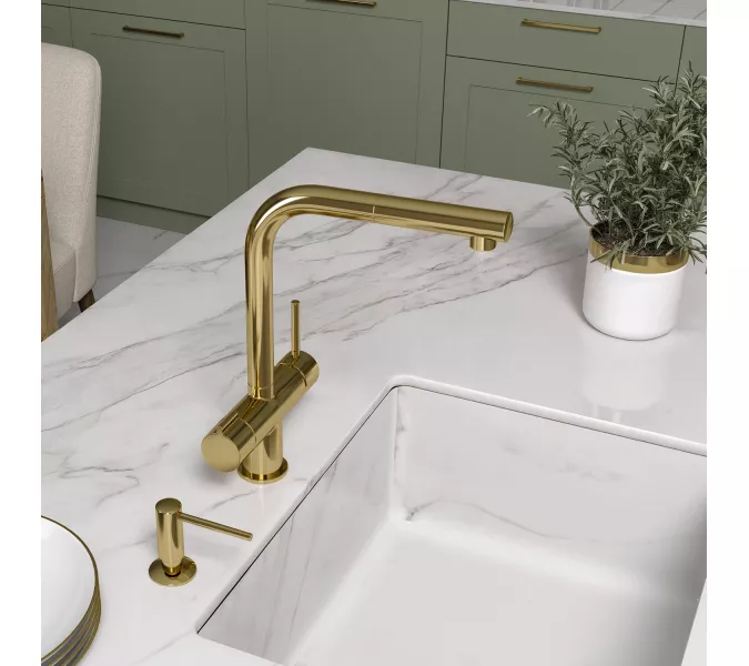 WasserKRAFT A8977 Смеситель для кухни под фильтр, Выбрать цвет: Золото, изображение 3