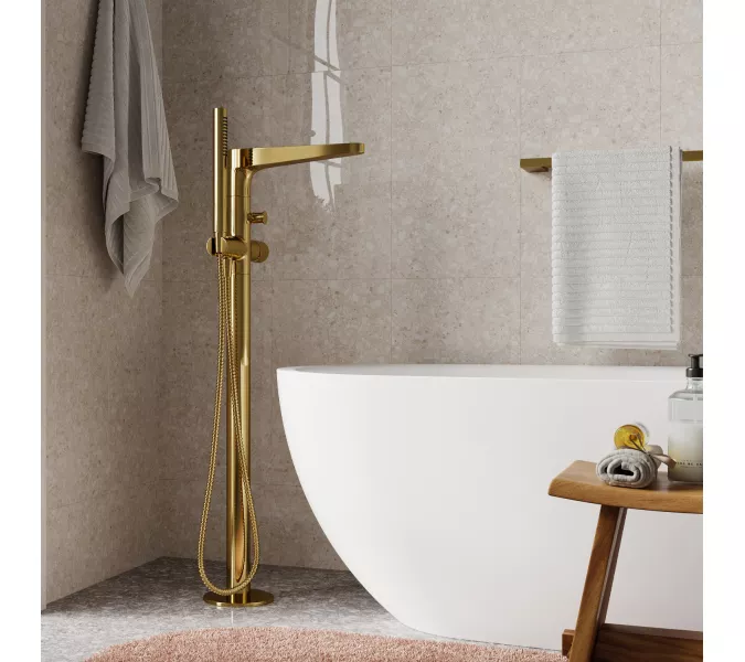 WasserKRAFT Sauer 7121 Напольный смеситель для ванны, изображение 2