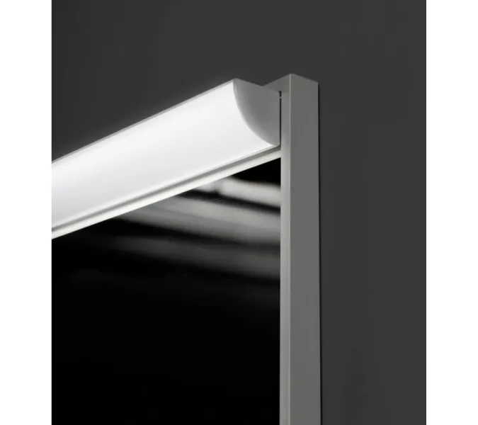 Зеркало BelBagno в алюминиевой раме с подсветкой с сенсорным выключателем UNO, Выбрать размер: 100, изображение 3