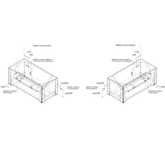 Ванна акриловая  Radomir Николь 180х80 с фронт.панелью, изображение 13
