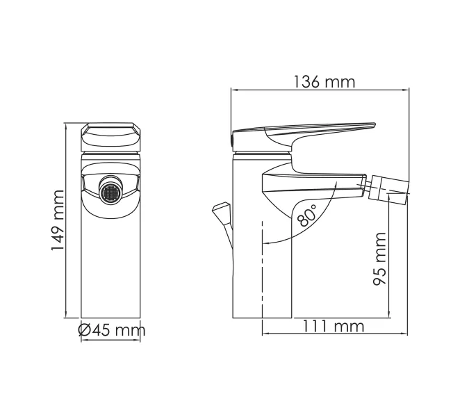 WasserKRAFT Lopau 3206 Смеситель для биде, изображение 11