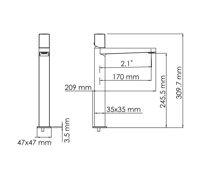 WasserKRAFT Naab 8603H Смеситель для  умывальника, изображение 11