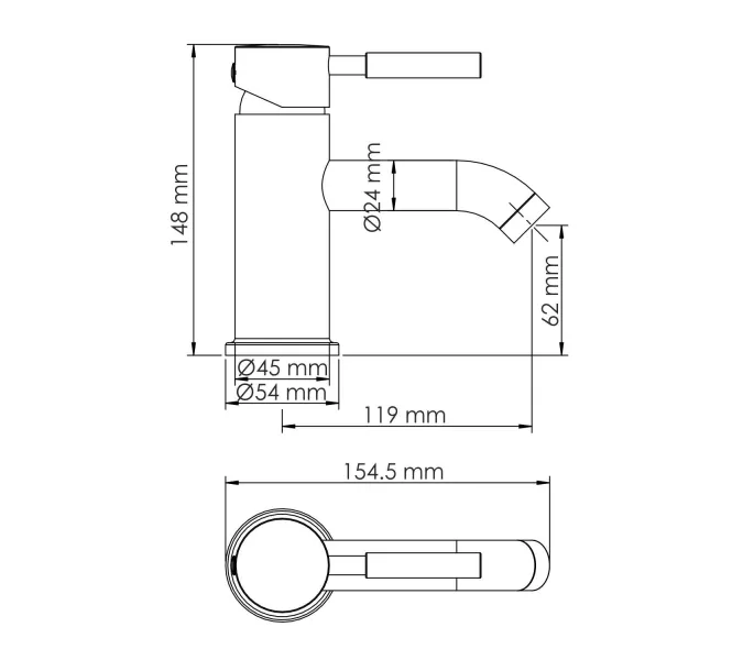 WasserKRAFT Wern 4205 Смеситель для умывальника, изображение 4