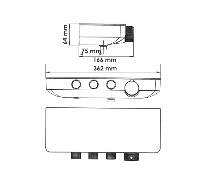 WasserKRAFT Elbe 7499 Thermo Термостатический смеситель для ванны и душа, изображение 5