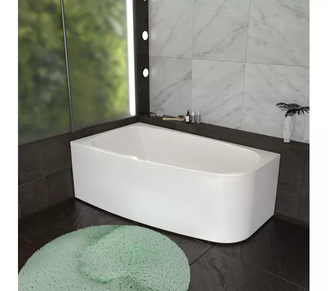 Ванна акриловая  Radomir Рона левая 168х95 с фронт. панелью, изображение 5