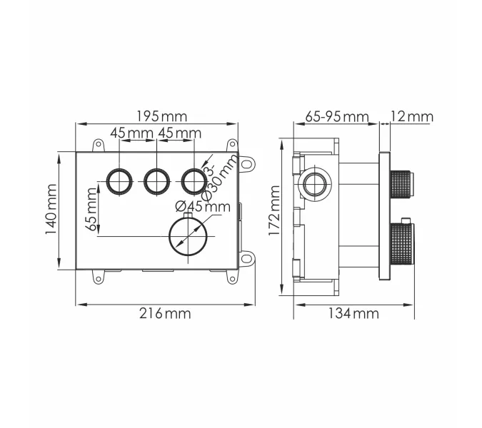 WasserKRAFT Asphe 7758 Thermo Термостатический смеситель для ванны и душа, изображение 5