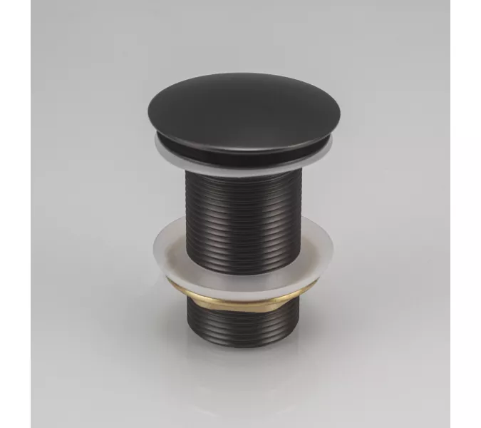 Донный клапан ACWEN для раковины клик-клак без перелива хром, изображение 2