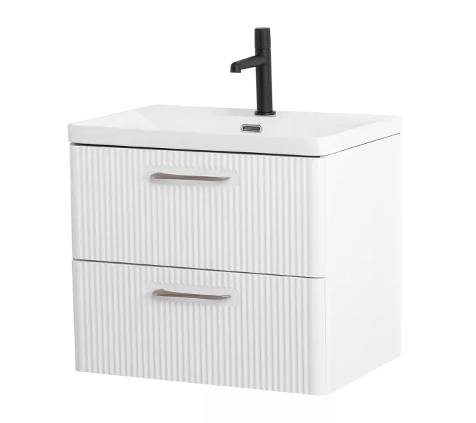 Тумба с раковиной подвесная BelBagno DUE Bianco Lucido, Выбрать цвет: Белый глянец, Выбрать размер: 50, изображение 2