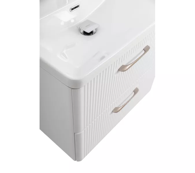 Тумба с раковиной подвесная BelBagno DUE Белый металлик, Выбрать цвет: Белый металлик, Выбрать размер: 50, изображение 7