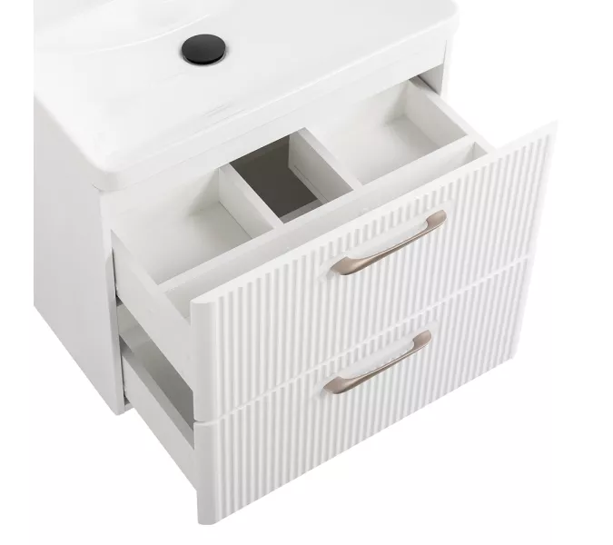 Тумба с раковиной подвесная BelBagno DUE Bianco Lucido, Выбрать цвет: Белый глянец, Выбрать размер: 50, изображение 7