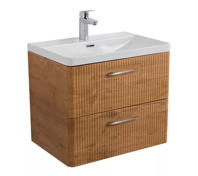 Тумба с раковиной подвесная BelBagno DUE Rovere Nature, Выбрать цвет: Дуб Натуральный, Выбрать размер: 50, изображение 2