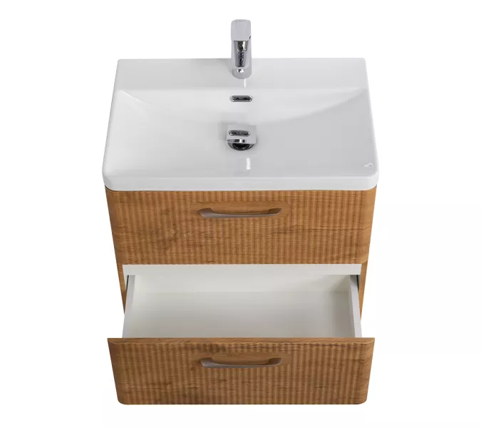 Тумба с раковиной подвесная BelBagno DUE Rovere Nature, Выбрать цвет: Дуб Натуральный, Выбрать размер: 50, изображение 5