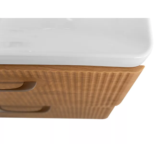 Тумба с раковиной подвесная BelBagno DUE Rovere Nature, Выбрать цвет: Дуб Натуральный, Выбрать размер: 50, изображение 6