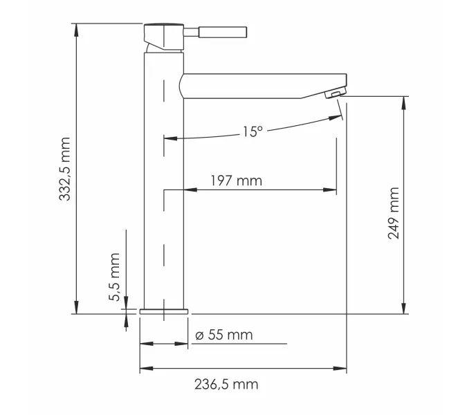 WasserKRAFT Wern 4203H Смеситель для умывальника, изображение 4