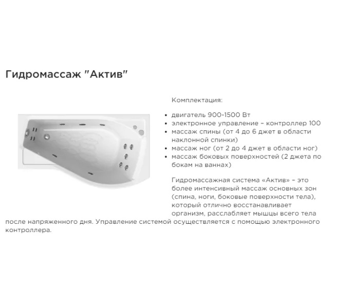 Ванна акриловая Radomir  Миранда 168х95 см, левая, с фронт.панелью, изображение 14