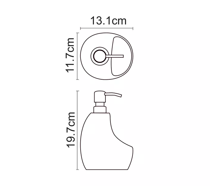 Дозатор с емкостью для губки WasserKRAFT  K-8099, изображение 3