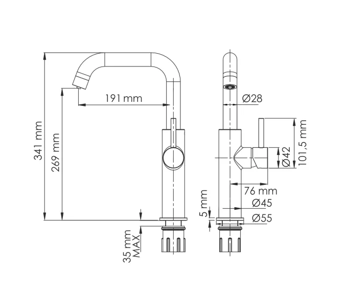 WasserKRAFT A8567 Смеситель для кухни с подключением к фильтру, Выбрать цвет: Черный, изображение 4