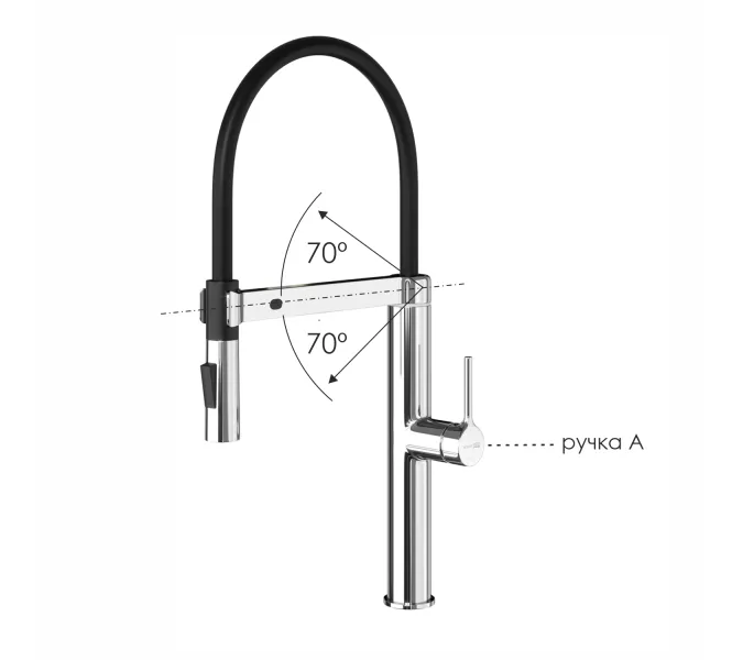 WasserKRAFT A8817 Смеситель для кухни сенсорный, Выбрать цвет: Хром, изображение 4