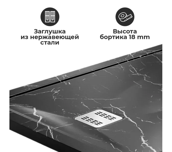 Душевой поддон  WasserKRAFT Neime 19T, Выбрать размер: 120x90, изображение 6