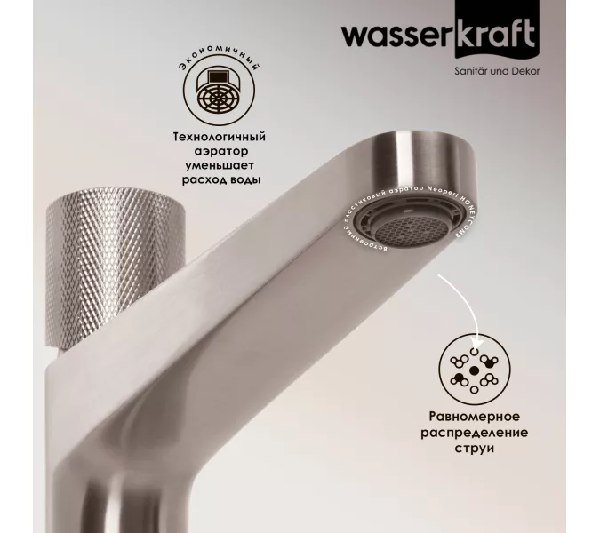WasserKRAFT Tauber 6403H Смеситель для умывальника, изображение 3